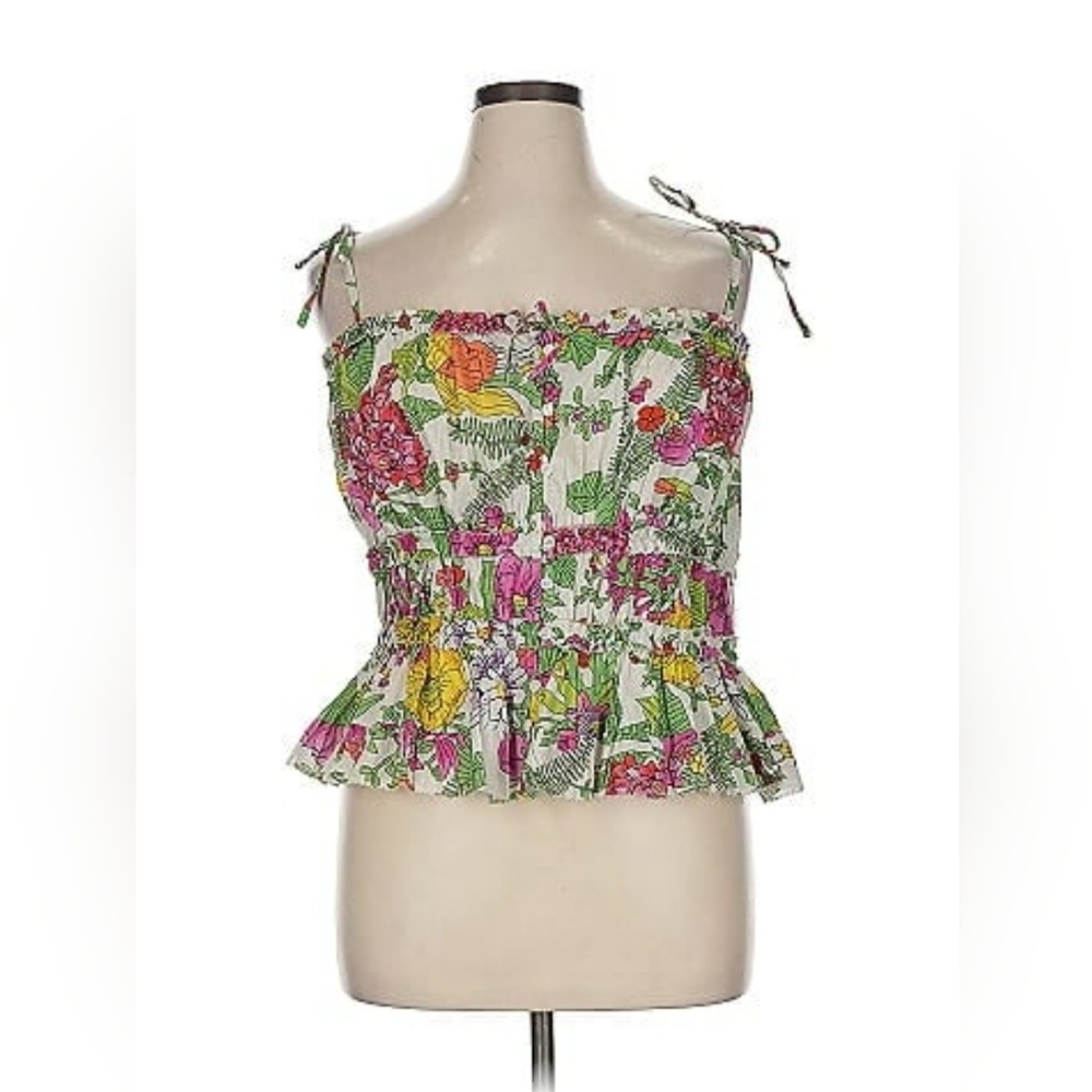 Anthropologie Peplum Ruffle Tank